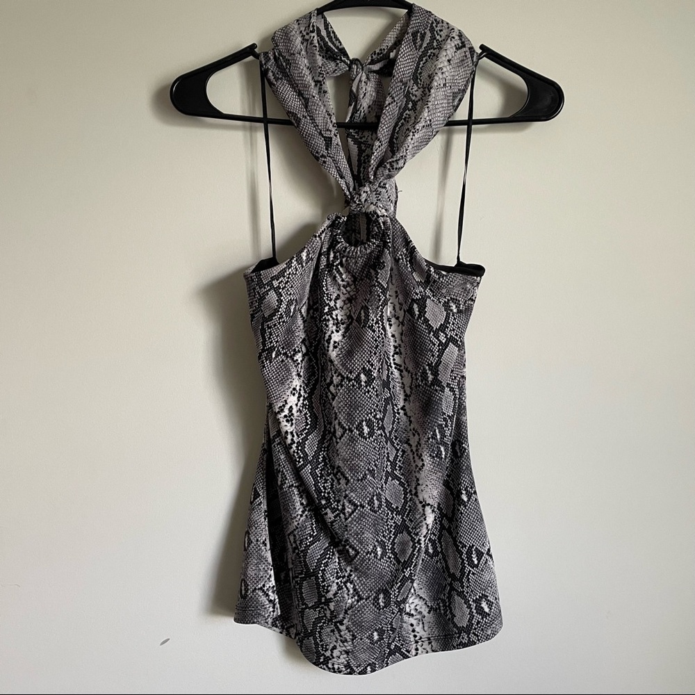 Snake Print Halter Top